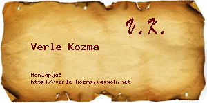 Verle Kozma névjegykártya